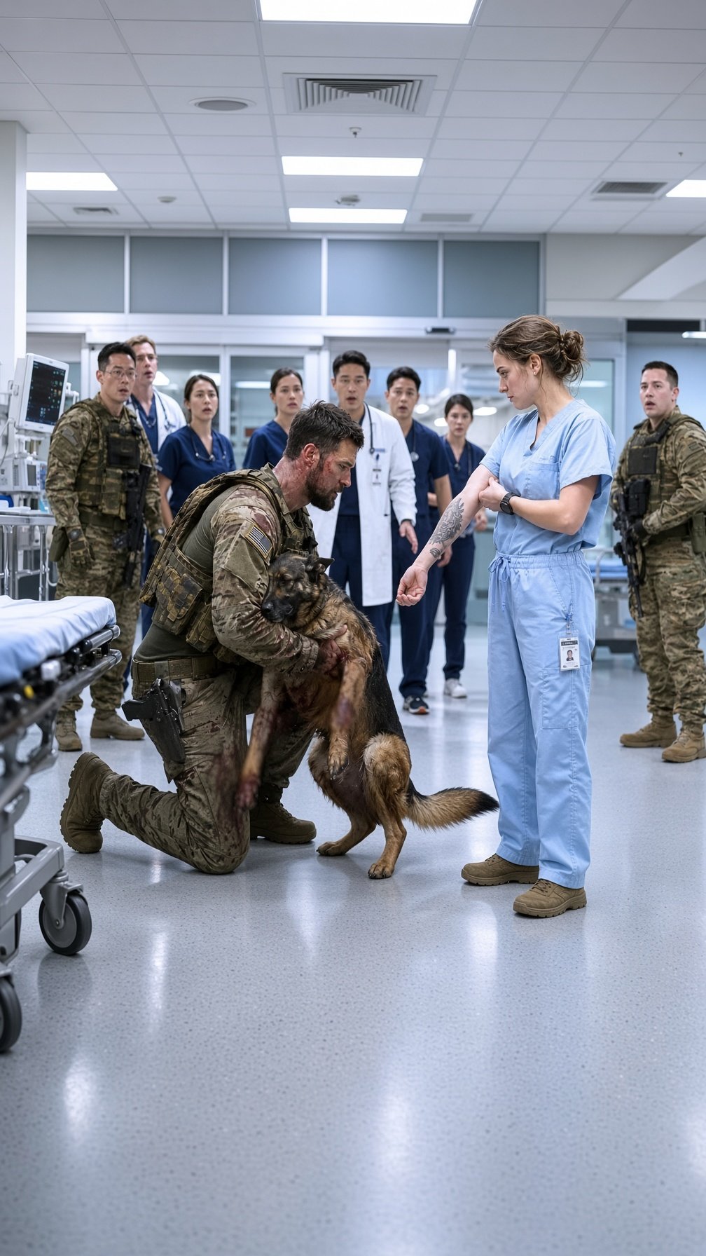 The SEAL Wouldn’t Let Anyone Touch His K9 — Until the Nurse Showed an Old Tattoo
