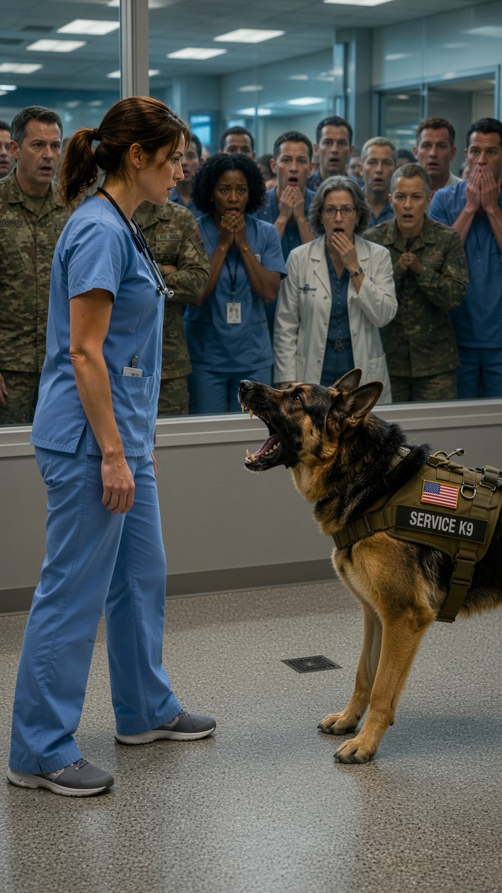 They Left the Nurse Alone with an Aggressive Service K9—What Happened Next Left Everyone Speechless