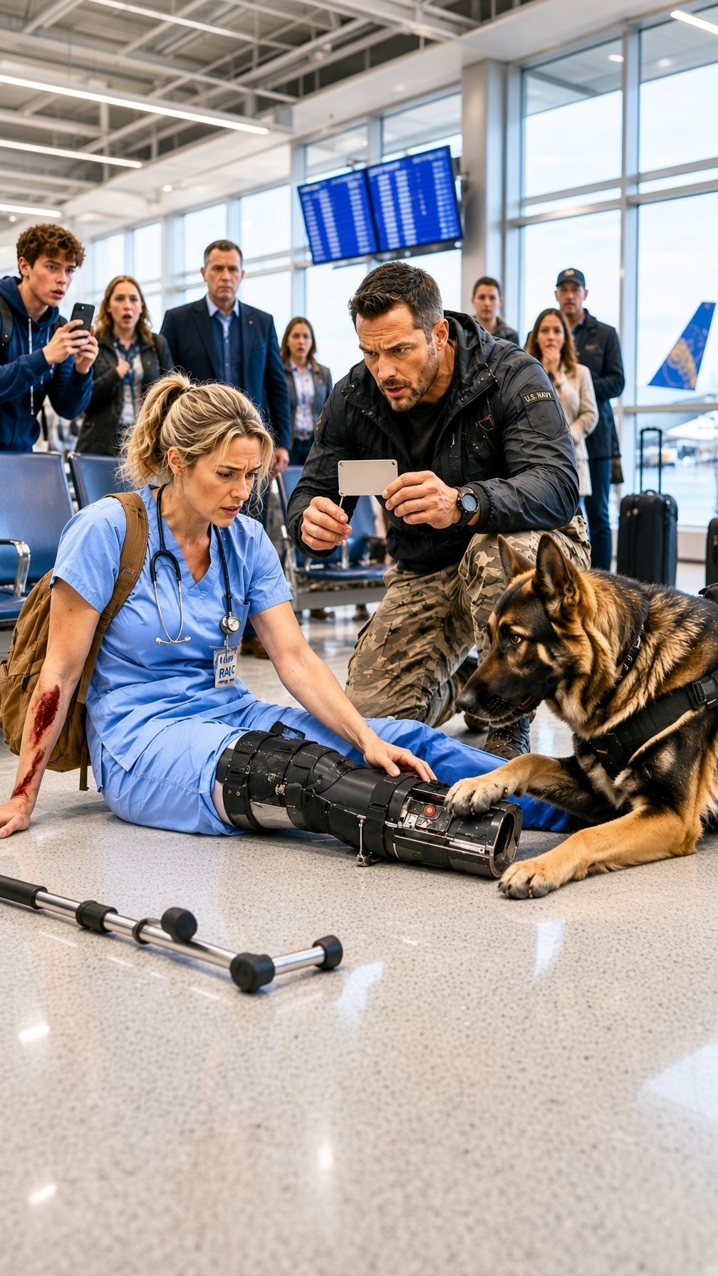 They Called Her a ‘PROBLEM PASSENGER’ — Until a NAVY SEAL’s K9 Exposed Her HIDDEN MISSION
