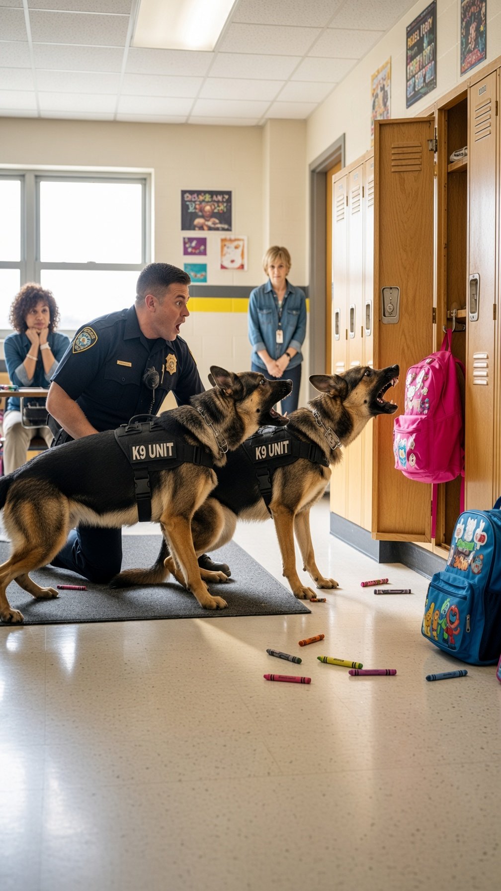 Four Girls Vanished at Recess… Then Two Police Dogs Barked at a Backpack and Everything Changed