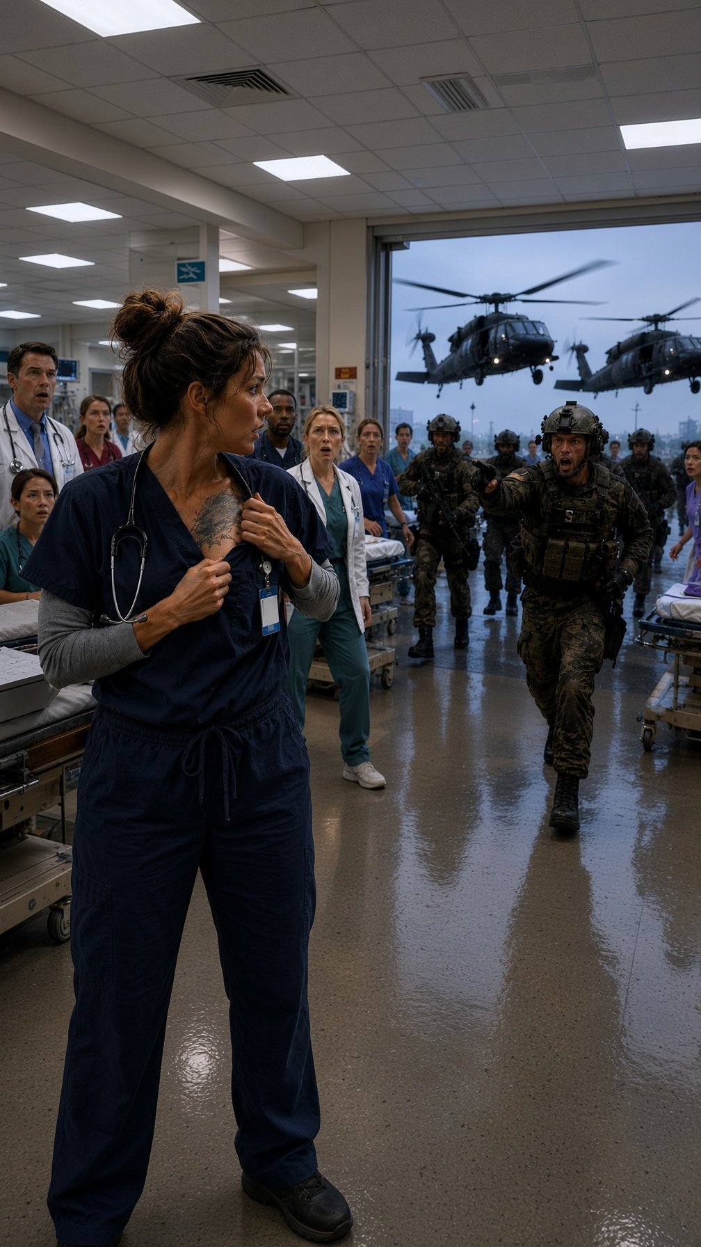She Kept Her Tattoo Hidden—Then Two Black Hawks Hit the ER as SEALs Called Her by Her Callsign