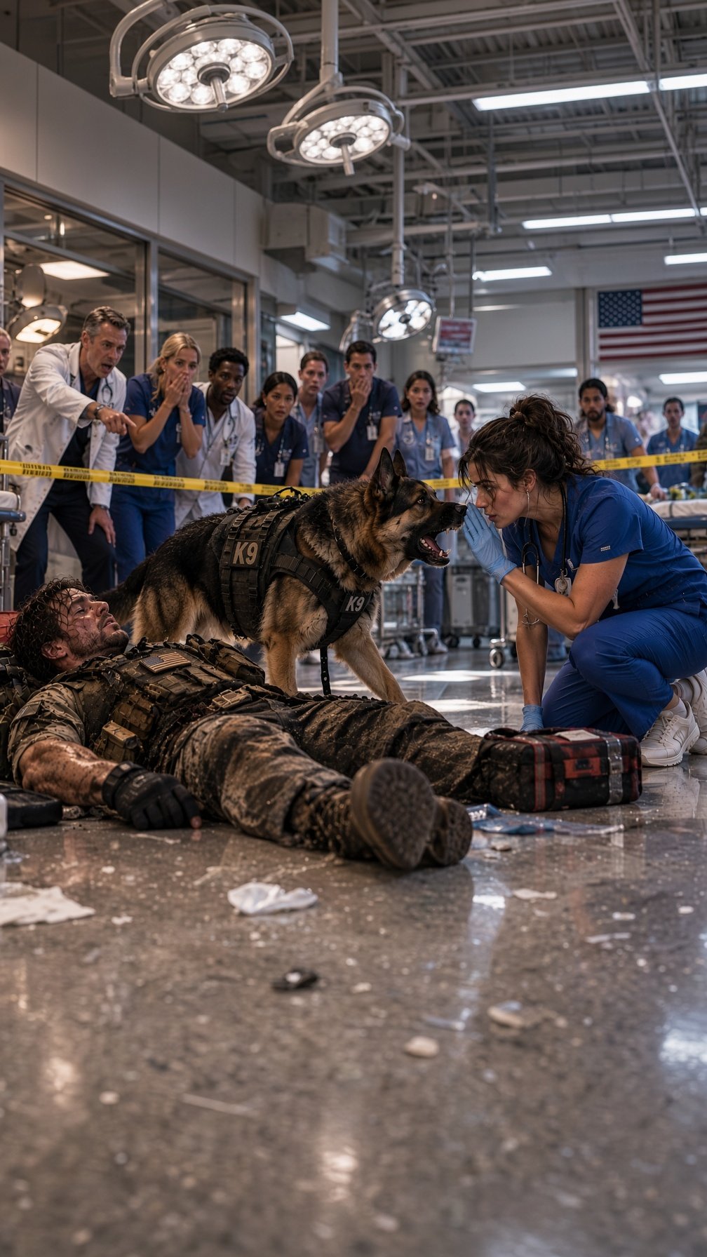 The K9 Wouldn’t Let Anyone Near the Wounded SEAL—Until the Nurse Whispered a Callsign and He Barked